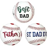 Custom Embroidered Baseball &amp; Softball - Personalized Name Ball with Choice of Embroidery Colors, Handmade Stitch Gift for Dad, Mom - Perfect for Father's Day