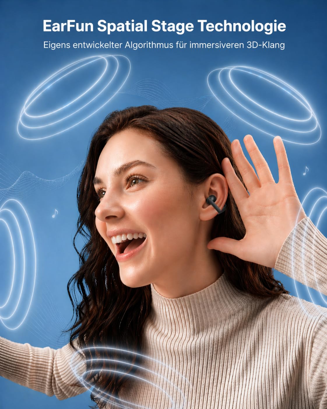 EarFun Clip 2 Open Ear Kopfhörer, Bluetooth Clip On Earbuds, bequem, Leicht 4
