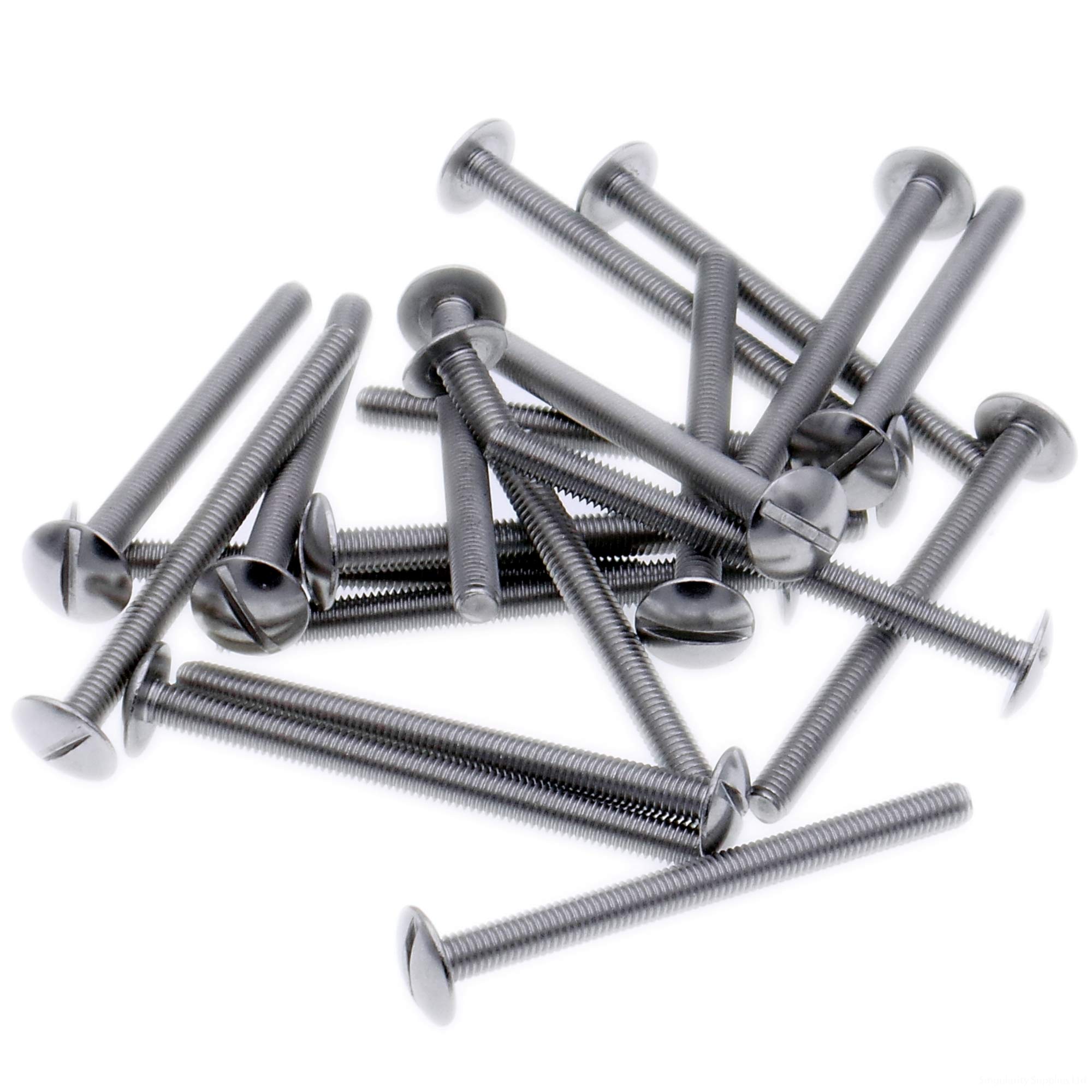 M3 (3mm x 10mm) Slot Mushroom Machine Screw (Bolt) - Stainless Steel (A2) (Pack of 20)