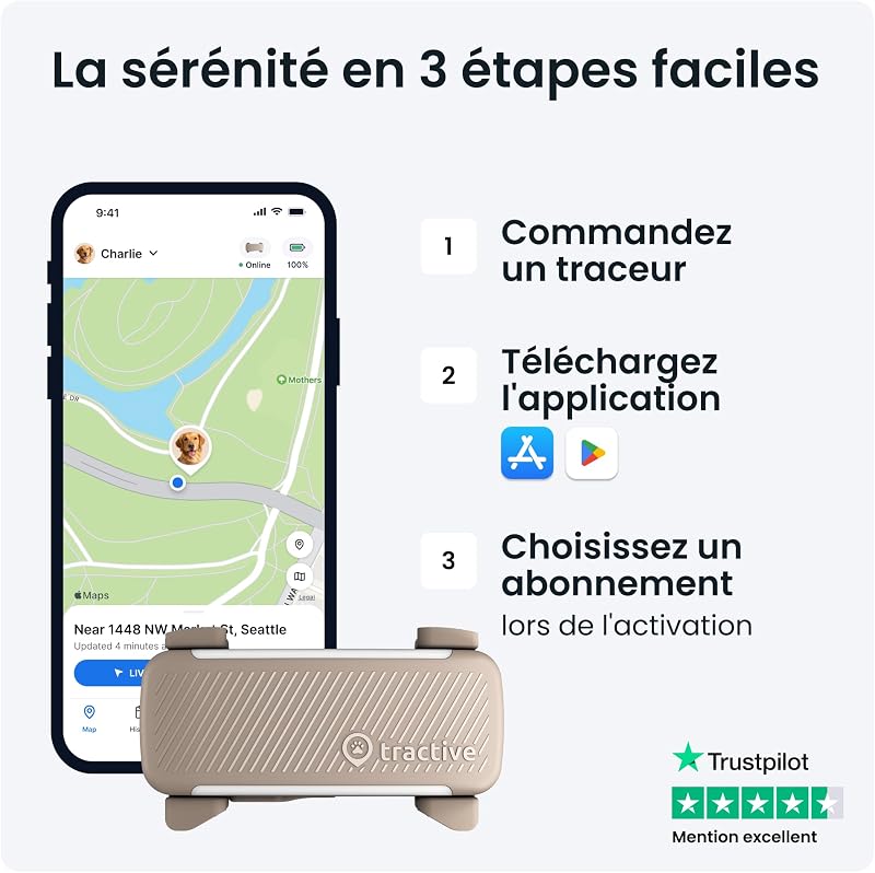 – Collier GPS pour Chien Connecté | Édition 2025 | Localisation GPS en Direct | Alertes Anti-Fugue et de Santé | Moniteur de Signes Vitaux | Leader du Marché (Marron)