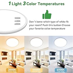 hepside 15.8INCH 2Pack Big Dimmable Flush Mount
