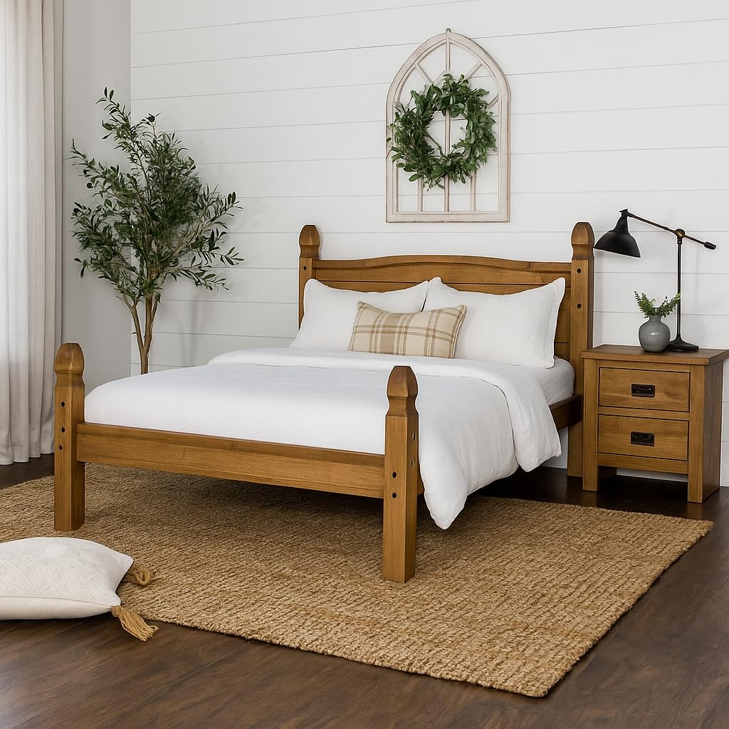 Birlea Corona Low End Bed - Waxed Pine, King Size