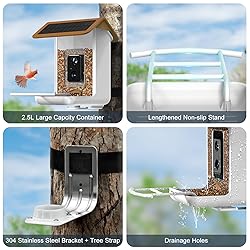 BROAIMX Smart Bird Feeder Camera, Free AI