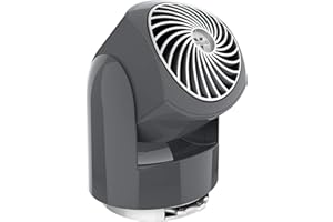 Vornado Flippi V6 Compact Air Circulator Fan, Quiet Portable Travel Fan for Office or Bedroom, Adjustable Head, 2 Speeds, Storm Gray