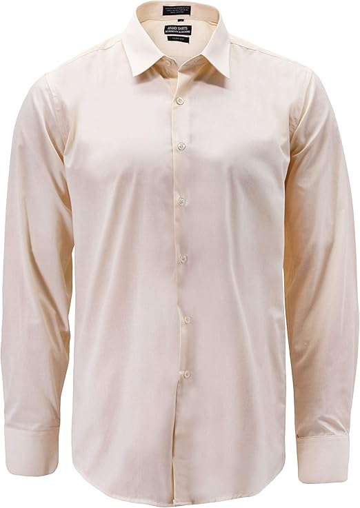cream dress shirt slim fit