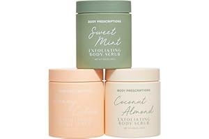 Body Prescriptions Exfoliating Body Scrub – Body Cleanser for Nourished, Ultra-Smooth Skin, Honey Citrus, Coconut Almond, and Sweet Mint
