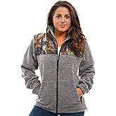 TrailCrest Women's C-Max Full Zip Polar Fleece Jacket Mossy Oak Camo Patterns