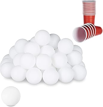 Relaxdays 10021524 Beer Pong Balle 48 St Tischtennisballe Trinkspiel Ping Pong Balle Ohne Aufdruck 38 Mm Kunststoff Weiss Amazon De Spielzeug