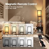 OUTON Floor Lamp Shelf with Remote Control Dimmable 4 Colour Temp Black view 2
