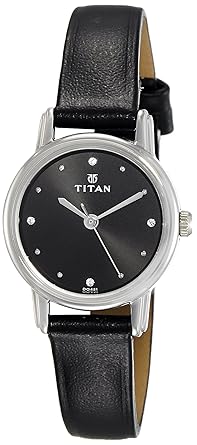Titan Analog Black Dial Women's Watch-NK2572SL01