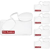 DBEFTLI Armless Thin Reading Glasses - Clip on Nose Readers Mini Slim Lightweight for Men Women