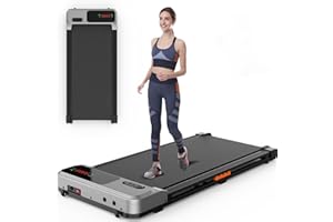 SYTIRY Walking Pad Treadmill - 2.5HP Quiet Under Desk Treadmill with Wide Running Belt, Portable Treadmills for Home/Office Small, LED Display & Remote Control for Walking, Jogging, Running