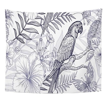 Soefipok Tapisserie Mandala Home Decor Fleurs Et Oiseaux