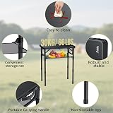 Anbte Folding Camping Table 60x40 cm with Storage Net 3 Height Levels view 4