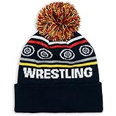 ChalkTalkSPORTS Wrestling Knitted Beanie Hat | Just Wrestle Pom Beanie