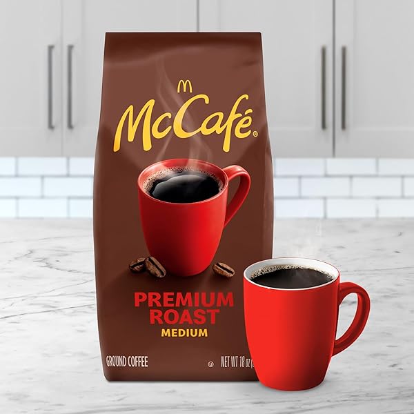 MCCAFE PREMIUM ROAST, GROUND COFFEE, MEDIUM ROAST, BAGGED, 18OZ.