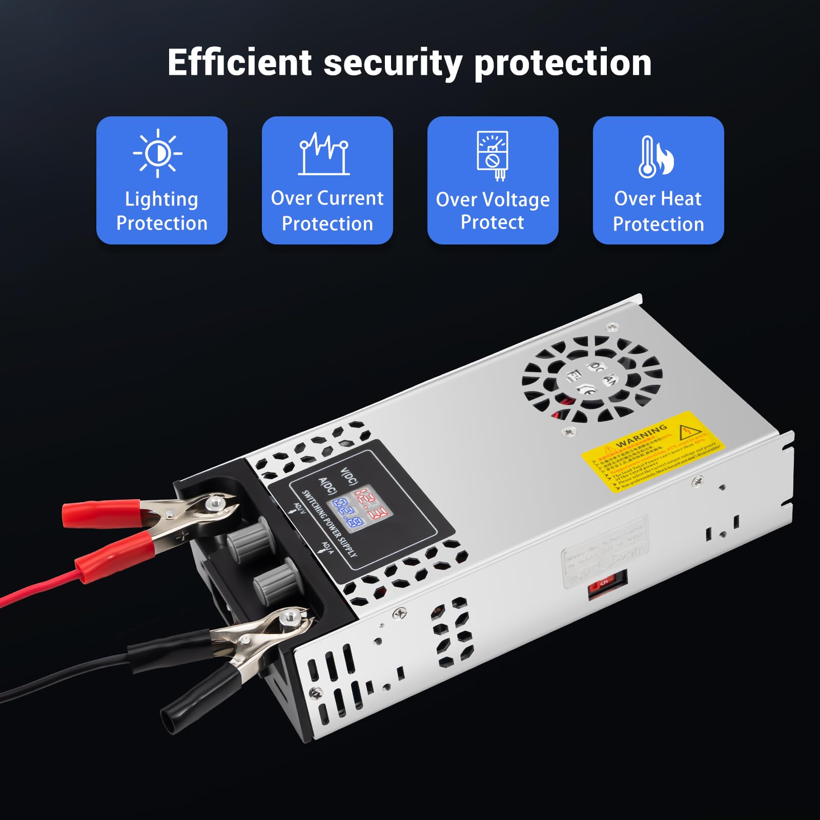 Adjustable Power Supply with LED Display - AC110V/220V to DC 0-12V Converter 600W 50A Power Supply
