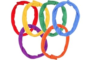 Hoaisun Chew Necklaces for Sensory Kids, Cloth Fabric Necklace Oral Toys for Boys Girls Alternative to Chewing, Terry Absorbent Chewy Toy Autism for ADHD SPD Fidgeting 6 Pack