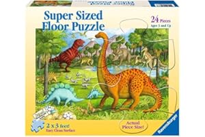 Ravensburger Dinosaur Pals 24 Piece Floor Jigsaw Puzzle for Kids - 05266 - Every Piece is Unique, Pieces Fit Together Perfectly