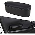 pinflaw 1-Pack Car Storage Armrest Box, Multi-Function Comfortable Arm Elbow Support, 7.78x3.15 Inches Car Armrest Cover Extender, Suitable for Most Cars (Black)