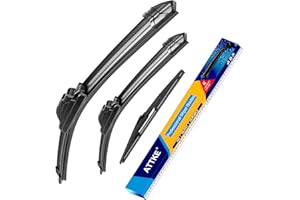 ATTKE 3 Wiper Blades 26" + 19" Front Wiper + 16" Rear Wiper Blades for Toyota Prius 2010-2015/Sienna 2012-2015-OE Original Quality (Pack of 3)