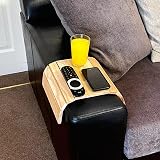 Besto Sofa Arm Tray Foldable Wood Tray Brown 37.5x25 cm Non Slip Backing view 8