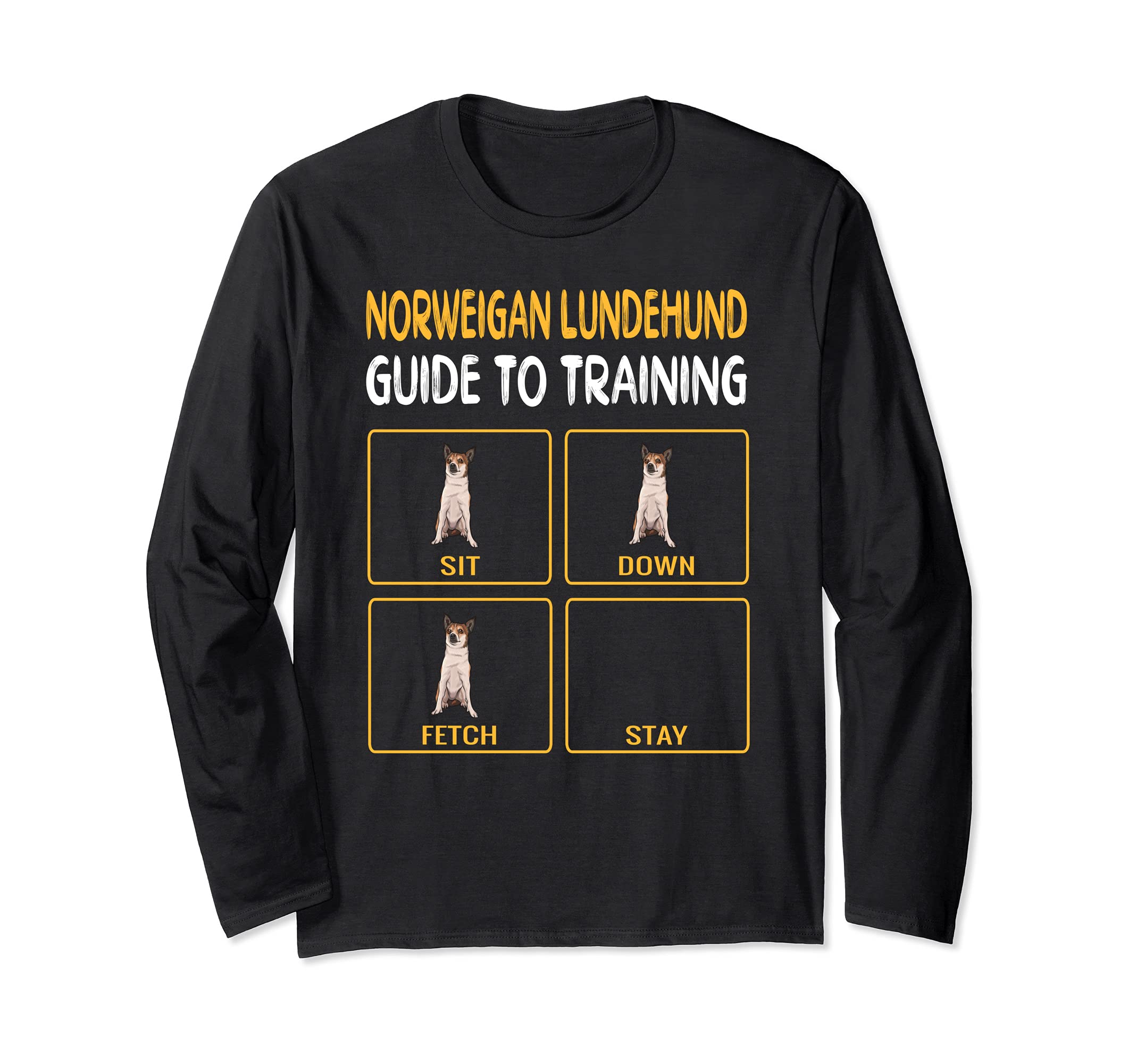 Funny Norwegian Lundehund Guide To Training Dog Obedience Long Sleeve T-Shirt