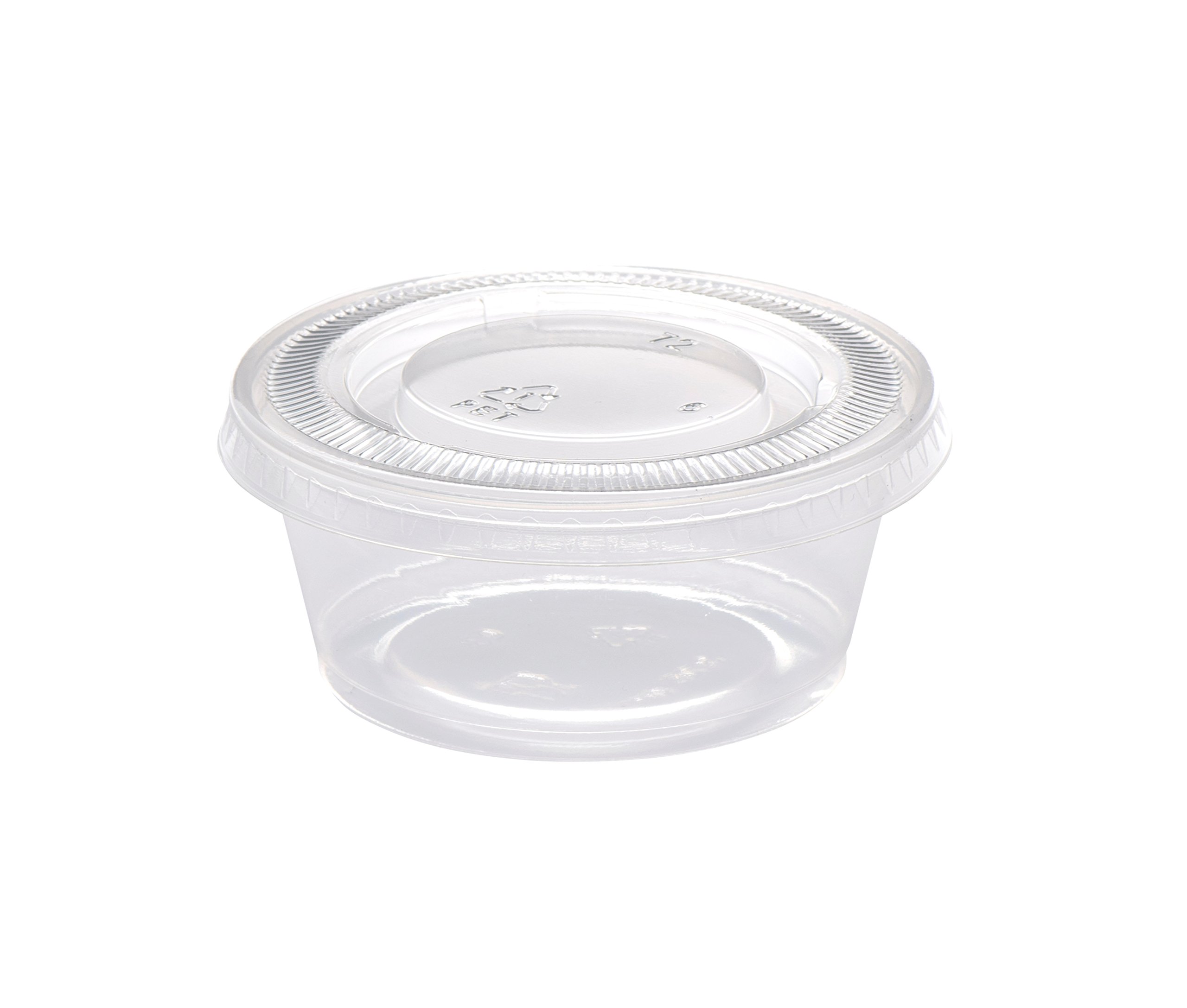 [100 Sets 3.25 oz.] Plastic Disposable Portion Cups With Lids Buy