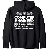 Computer Engineer Definition Computer Engineering Funny Zip Hoodie