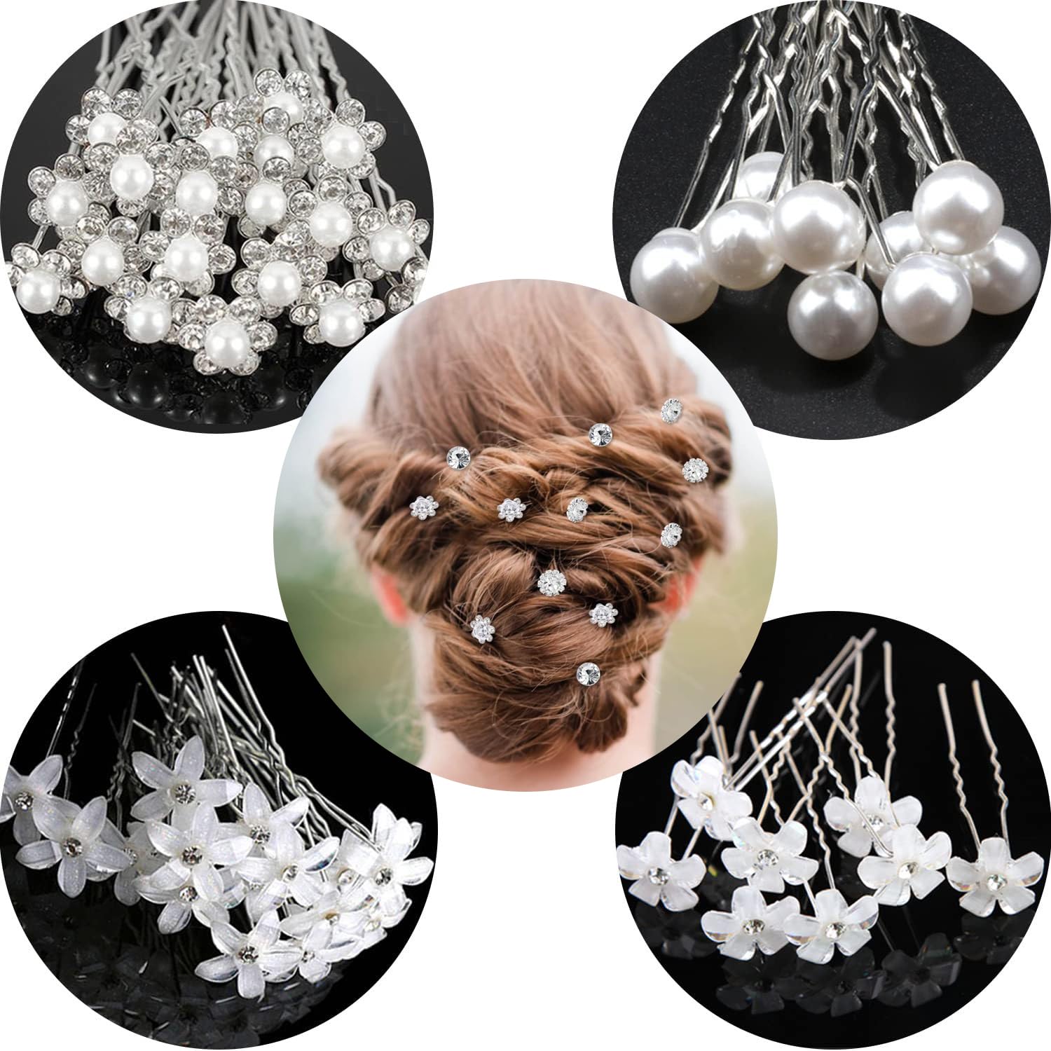 Pearl Hair Pins 20 Pcs, Bobby Pins for Women, Hair Grips for Thick, Thin, Wavy, Curly, Long, Short Hair, Hair Clips for Styling Sectioning, Wearing, Casual, Party, Travel, & Weddings