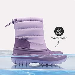DREAM PAIRS Boys Girls Snow Boots Water-Resistant