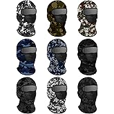 SATINIOR 9 Pcs Camo Balaclava Ski Mask Full Face Sun Mask for Men Women Face Cover Breathable UV Protection for Outdoor Sport