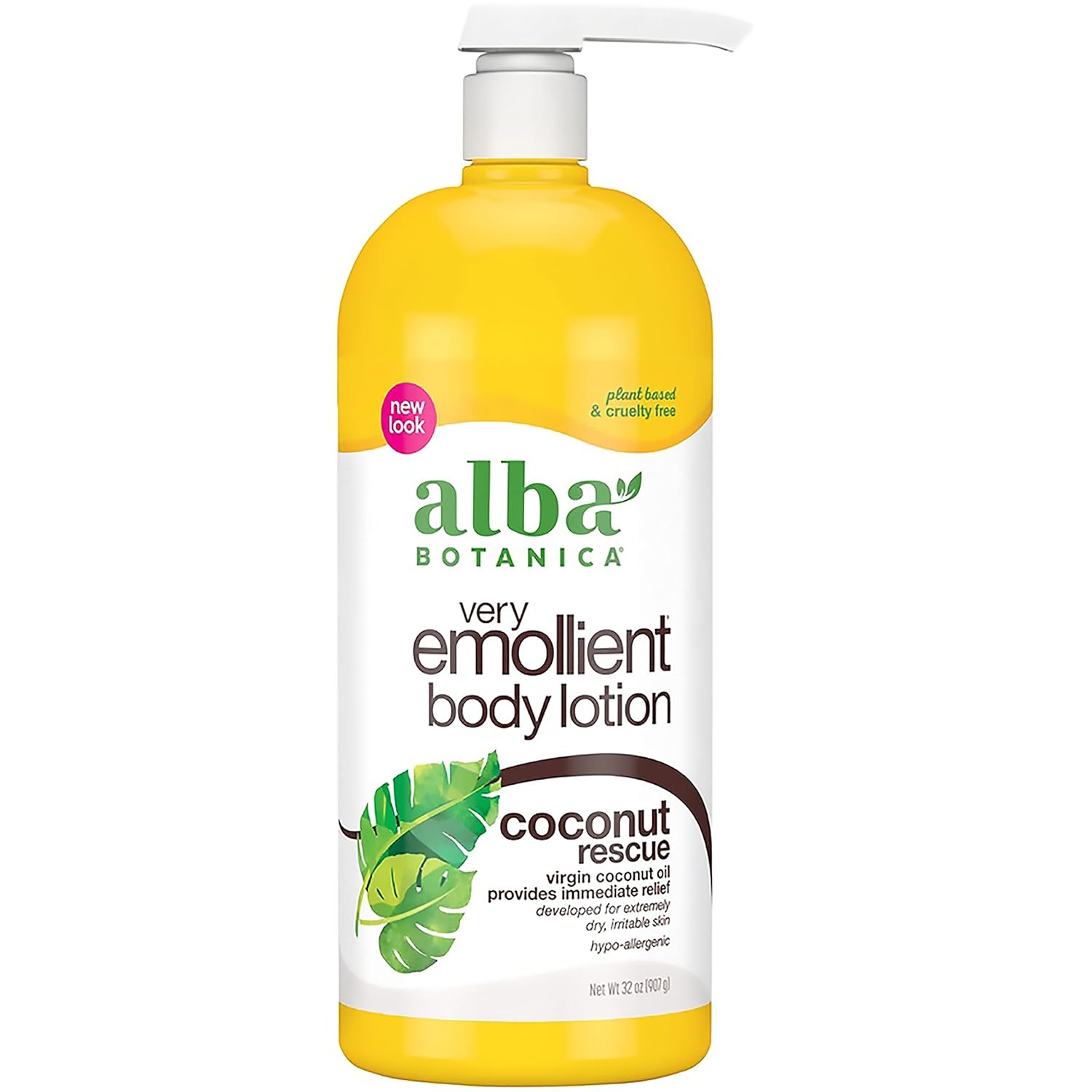 Alba Botanica Very Emollient Body Lotion, Coconut Rescue, 32 Oz : Beauty