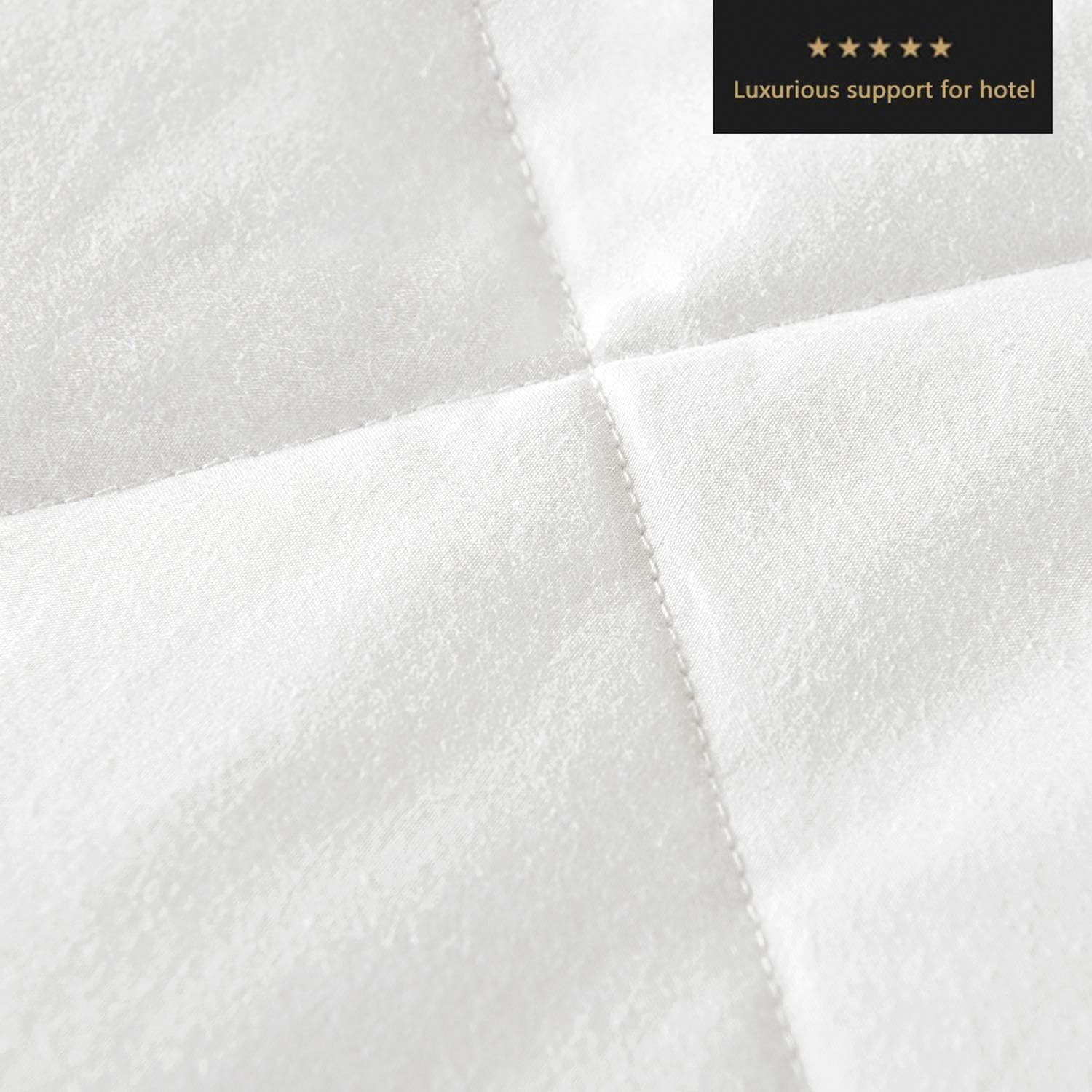 Downluxe Lightweight White Down Comforter King Size - Down Duvet Inserts,230 Thread Count 550+ Fill Power,100% Cotton Shell Down Proof with Tabs: Home & Kitchen