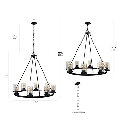 JONATHAN Y JYL7554A Pablo Ring 33.5" 8-Light
