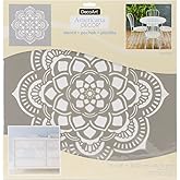 DecoArt Tropical Americana Decor Stencil - 8x8 Inch Mylar Craft Stencil With 2 Designs