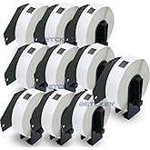 BETCKEY - Compatible File Folder Labels Replacement for Brother DK-1203 (0.66 in x 3.4 in), Use with Brother QL Label Printers [10 Rolls/3000 Labels]