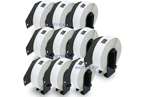 BETCKEY - Compatible File Folder Labels Replacement for Brother DK-1203 (0.66 in x 3.4 in), Use with Brother QL Label Printers [10 Rolls/3000 Labels]
