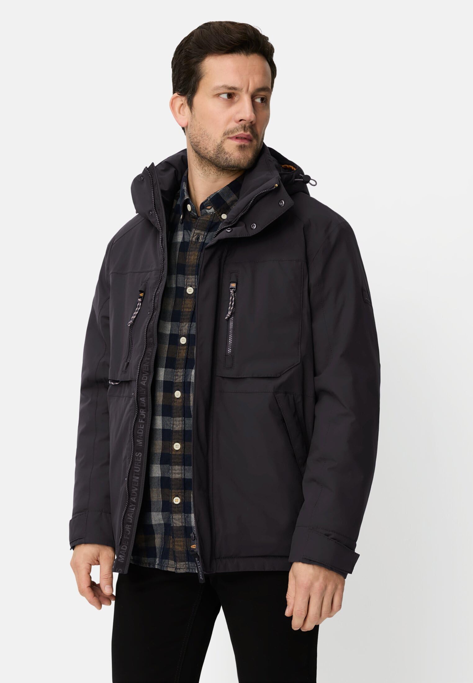 camel active Herren teXXXactive® Jacke mit Abnehmbarer Kapuze Navyblau, menswear-36 2