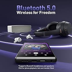 AGPTEK 5'' 128GB MP3 Player with Bluetooth and