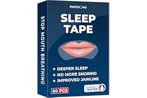 PATCH4U Tape for Sleeping (60 Pack) - Promotes Nasal Breathing - Hypoallergenic, Latex Free & Gentle On Skin Snore Stopper - Sleep Tape for Reduced Snoring and Improved Sleep - Easy to Apply