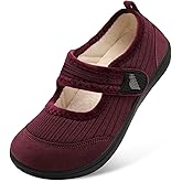 BARERUN Womens Slippers Wide Diabetic Shoes for Women Adjustable House Slippers Swollen Bunions Neuropathy House Shoes Stable Non Slip Barefoot Walking Shoes Indoor Outdoor