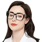 MARE AZZURO Oversized Square Reading Glasses Women Trendy Large Readers 1.0 1.25 1.5 1.75 2.0 2.25 2.5 2.75 3.0 3.5