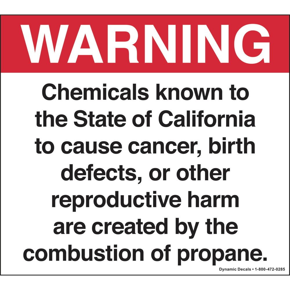 DYNAMIC DECALS PROP65 PROP 65 WARNING DECAL, STATE OF CALIFORNIA, 5 IN