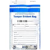 100Pcs 6"x9" Clear Plastic Bank Deposit Bag - Tamper Evident Security Bags -Transparent Cash Money Bags with High Level Security Seal