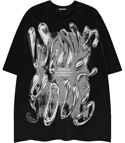 Amazon.com: Vamtac Mens Liquid Metal Graphic Tees Vintage Cotton T