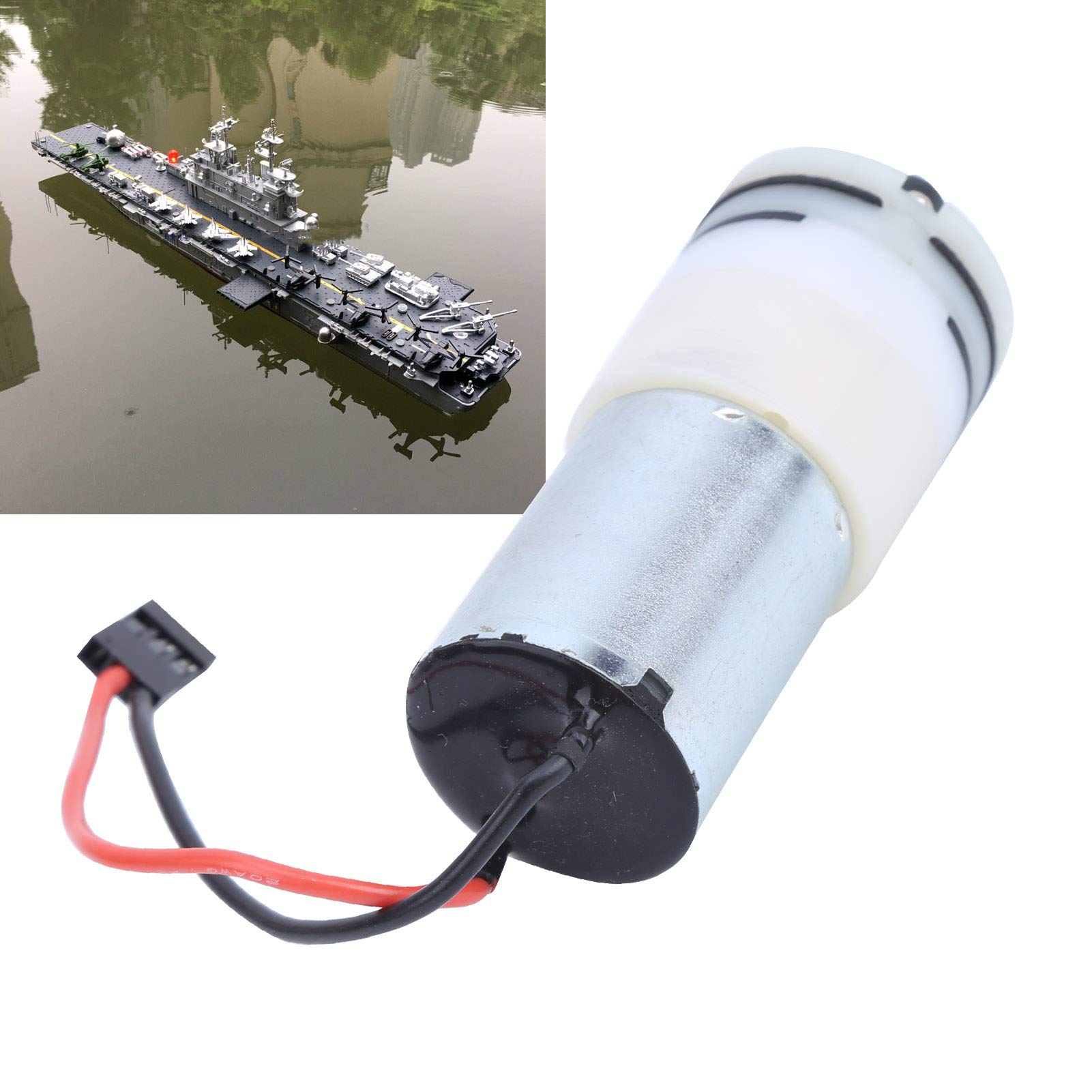 RC Boats, 3‑6V Module 370 JR Plug, Waterproof Low Noise Mini Cooling Pump with Motor, for Pumping Water