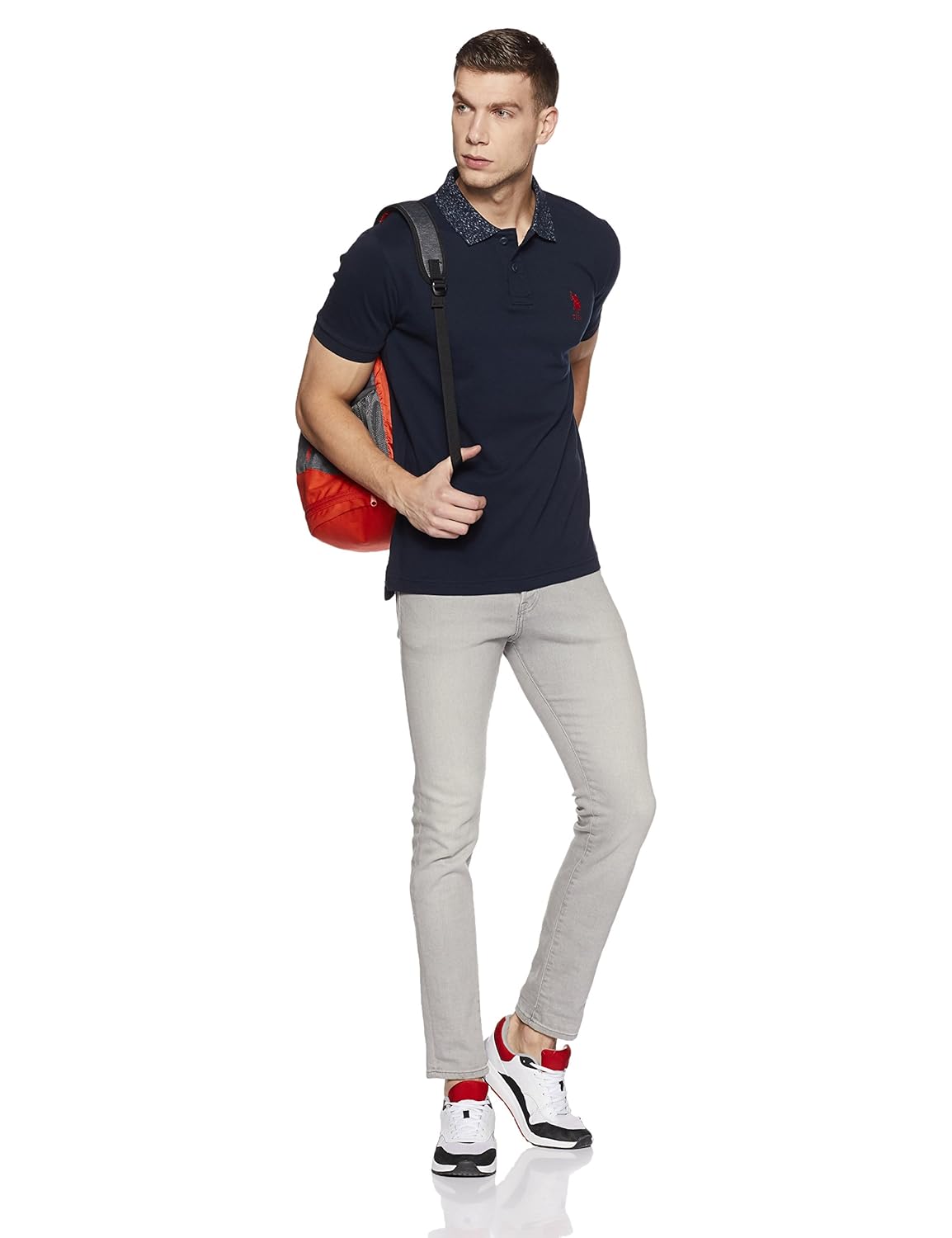 us polo association men's solid regular fit polo