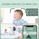 ARENTI 1080P Wifi Baby Monitor with Camera App Night Vision 5 inch PTZ Battery view 5